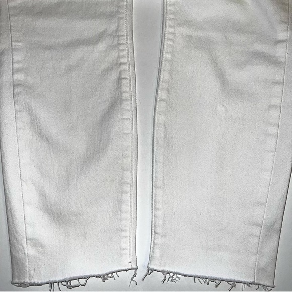 Paige Optic White Verdugo Crop Raw Hem Jeans Sz 32 - Picture 7 of 15